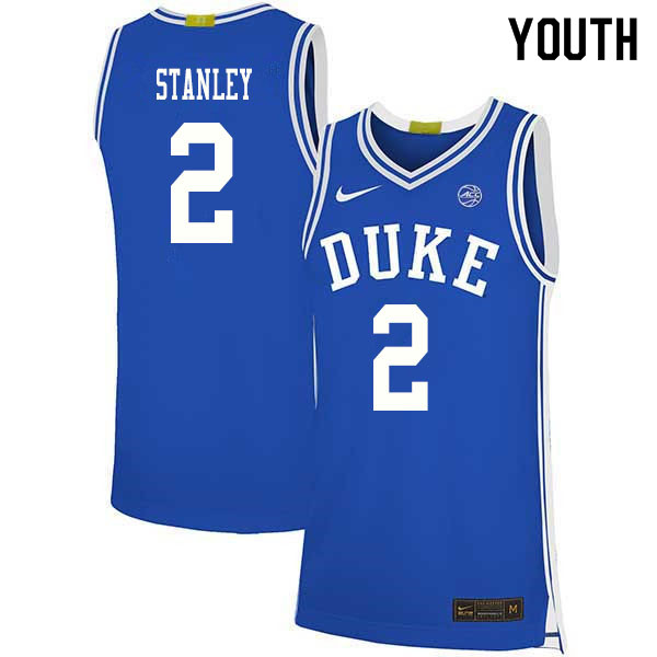 2020 Youth #2 Cassius Stanley Duke Blue Devils College Basketball Jerseys Sale-Blue